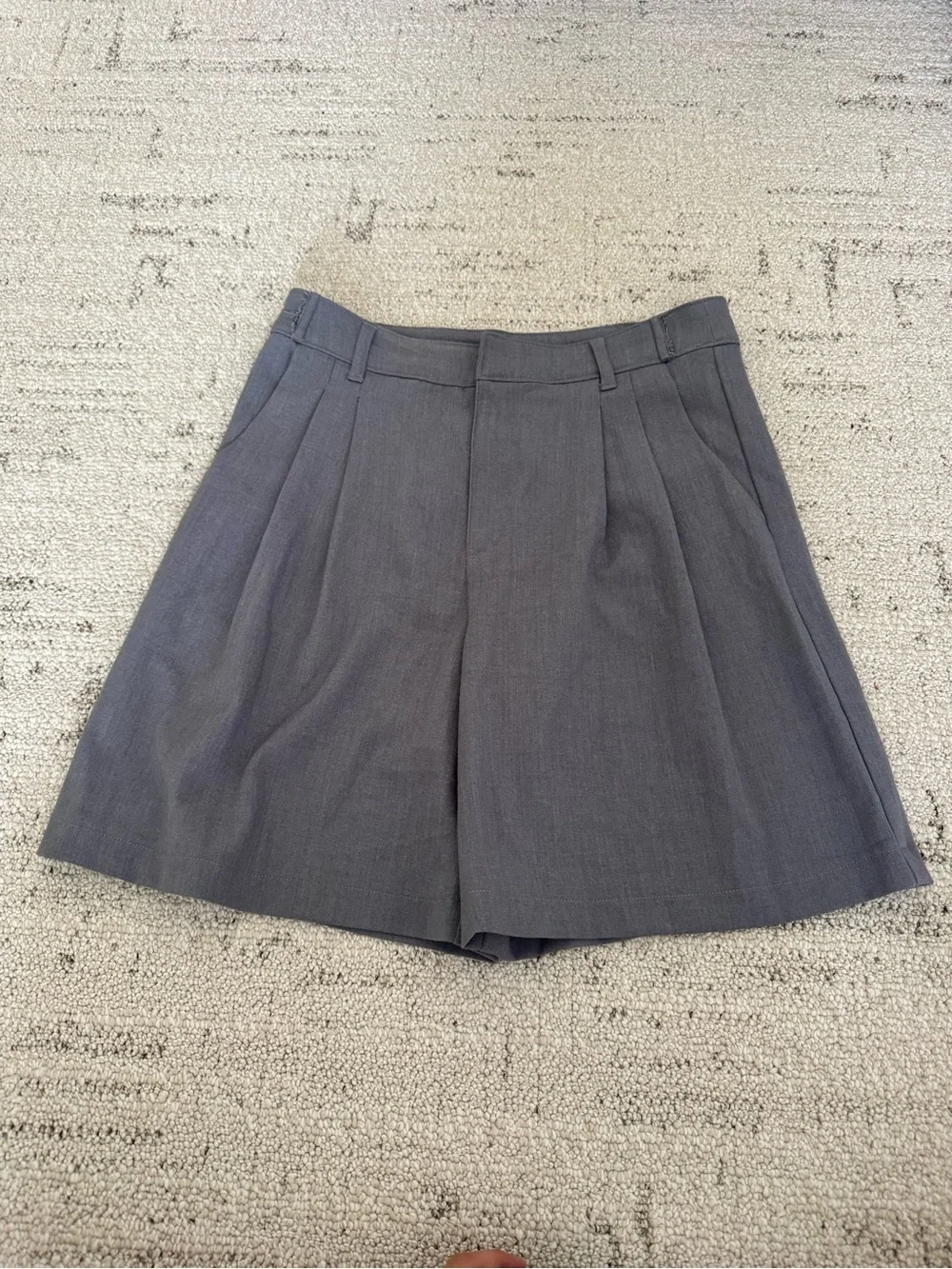 wild fable Gray Pleated High-Waist Women's Shorts